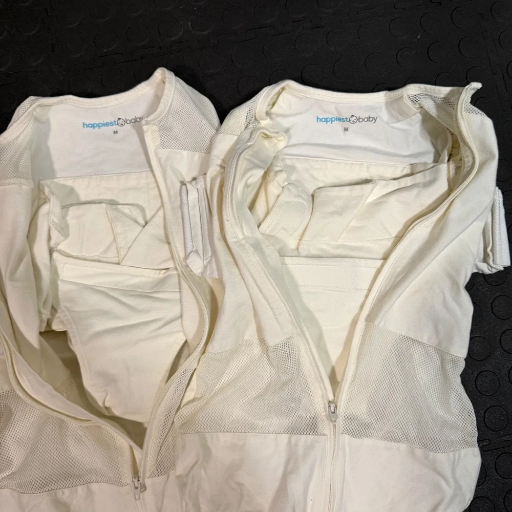 Happiest Baby SNOO Sack Swaddle 2-Pack Ivory Organic Cotton Size Medium